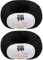 sourcing map Cotton Yarn, 100% Cotton Chunky Yarn for Hand Knitting, Blanket Yarn for Crocheting, 2 Packages of 100g/3.53oz(Per Skein 50g/137yards)/Black
