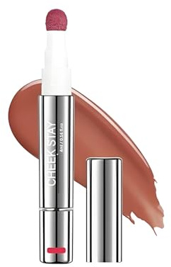 Colorete Líquido, Colorete en Barra - Maquillaje Cremoso para Labios y Mejillas, Tinte de Piel con Brillo, Fórmula Vegana y Ligera para Usar Todo el Día