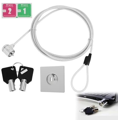 Vxiwscy Cavo di Sicurezza Antifurto in Acciaio con Lucchetto a Chiave per PC, Notebook, Smartphone e Tablet, Serratura per Computer Portatile, Compatibile con Dispositivi Elettronici Universali (1)