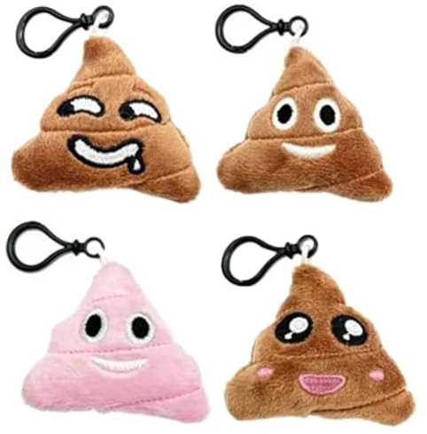 SGERUFZ 4 Pièces Mini Pou Anticon Peluche Jouet, 6 cm, Porteclé Anticon pour Enfants, pour Remplissage de Sachet de Fête, Cadeau pour Anniversaire d'Enfant, Cadeau pour Invités