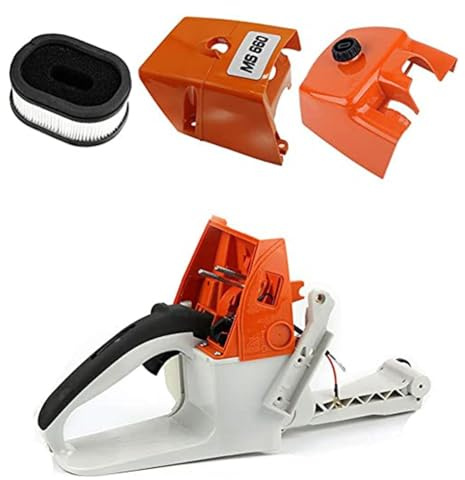 QOXEZY Conjunto de carcasa de depósito de combustible con filtro de aire y cubierta compatible con motosierras STIHL MS660, MS650, MS640, 066