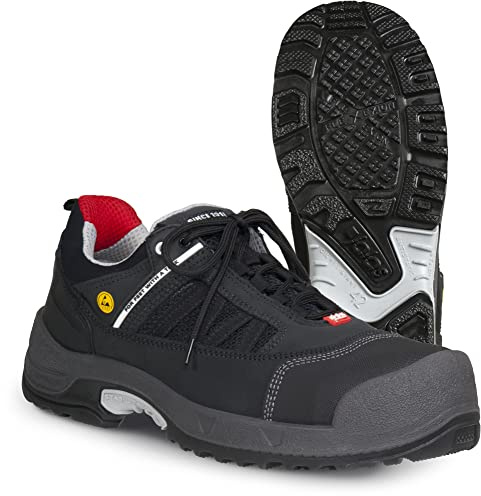 JALAS 3018 Zenit Safety Shoe, Size EU 46 Black,Grey,red