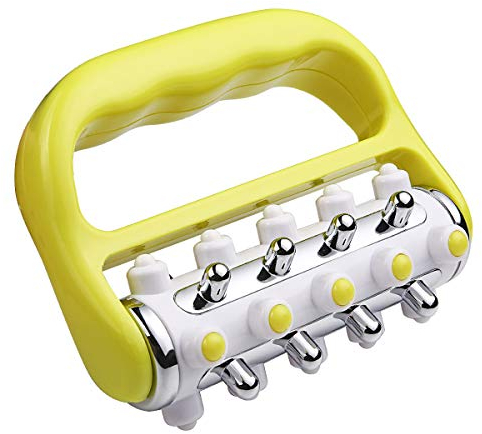 Elfily Anti-Cellulite-Massagegerät Faszien- und Muskelroller Fat Blasting Release Mini Trigger Point Deep Tissue Myofascial Release Tool Körpermassagegerät für Männer und Frauen (Gelb)