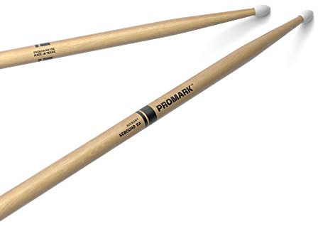 Baquetas ProMark Rebound 5A Hickory, punta ovalada de nylon, 1 par