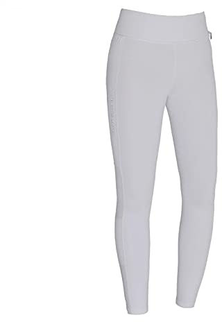 Kingsland - Katinka Full Grip F-Tec2 Tights - Damen Reitleggings - Strumpfhose mit Griff - Weiß - XS