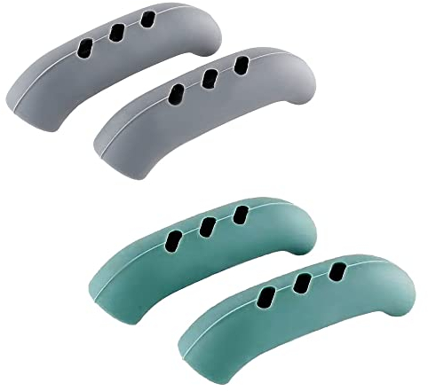 2 Pairs Silicone Pan Handle Cover Grips Silicone Handle Holder Pan Handle Heat Protector for Kitchen Cooking Cast Iron Skillets Griddle