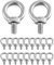 QWORK® 20 Stück M10 Ringschraube - 200 KG - 304 Edelstahl Ösenschrauben für Rolle des Befestigens und Hängens