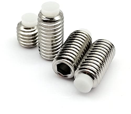 5 Stück M3 M4 M5 M6 M8 M10 304 A2-70 Edelstahl Kopf Sechskant Innensechskant Kunststoff Nylon Endpunkt Spitze Madenschraube Stellschraube (Color : 5pcs M5x10mm)