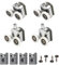 Juego de 4 ruedas para puerta de ducha, ruedas de cristal para puerta de ducha, ruedas ajustables en altura, ruedas dobles superiores y dobles inferiores, aptas para todo tipo de baños (25 mm)