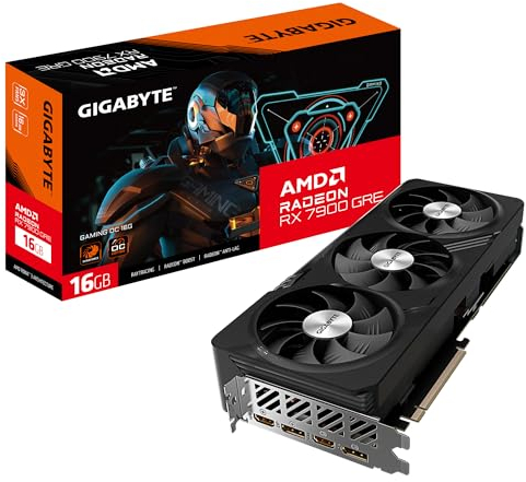GIGABYTE Radeon RX 7900 GRE GAMING OC 16G Grafikkarte - 16GB GDDR6, 256 Bit, PCI-E 4.0, 2391MHz Core Clock, 2 x DisplayPort 2.2, 2 x HDMI 2.2, GV-R79GREGAMING OC-16GD