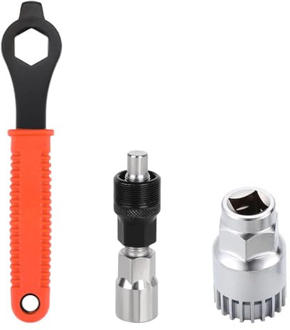 TAKIMEZY Fahrrad Kurbelabzieher und Tretlager Werkzeug mit 16mm Schraubenschlüssel, Fahrrad Kurbel Tretlager Demontagewerkzeug, Professionelles Mountainbike Reparaturwerkzeug