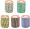 FASHEWELRY 5 rotoli di cordoncino intrecciato da 1,5 mm, realizzato a mano, in cotone macramè, per braccialetti fai da te, collane, gioielli, lavori a maglia, appendere alla parete, appendere piante