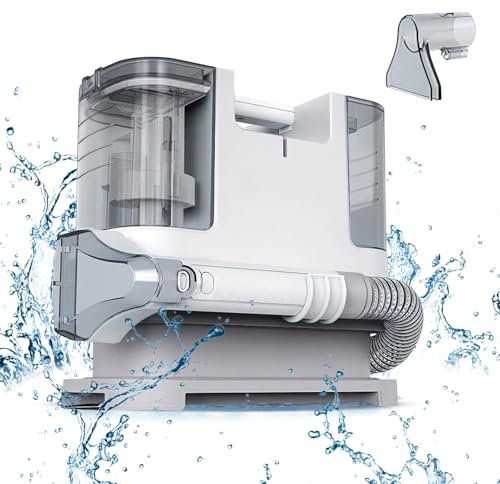 Nettoyeur de Tapis 400W/9Kpa, Nettoyeur de Tapis Portable, Nettoyeur Canapé Tissu pour Pulvériser, Nettoyeurs Tapis et Moquettes avec Double Réservoirs, pour canapé, Tapis, Animaux de Compagnie