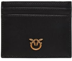 Pinko CARD HOLDER SIMPLY nero Z99Q NERO-ANTIQUE GOLD Taglia Unica
