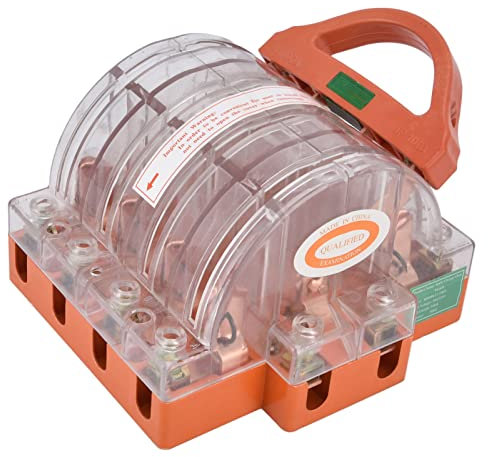 Interruptor de seguridad de cuchilla, CA 380 V, 100 A, 4 polos, doble tiro, carcasa transparente, indicadores LED, interruptor de desconexión.