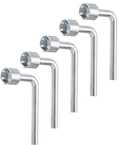 QUARKZMAN 5 Piezas Llave De Vaso Hexagonal En Forma De L 14mm Métrica De Acero Al Carbono De Un Solo Extremo Con 6 Puntos Para Reparaciones Generales Mantenimiento