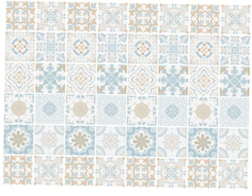 SHINEOFI 48piezas Pegatinas Para Azulejos Vintage Resistentes Al Aceite y Autoadhesivas Decoración De Pared Para Cocina Baño Hogar Diseño De Azulejos Limpios y Duraderos
