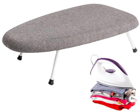 Tabla de planchar de mesa, prensa que ahorra espacio, estación plegable multiusos de 23.6 x 14.5 x 6.7 pulgadas, estructura de marco ligera compacta para sala de costura, dormitorio