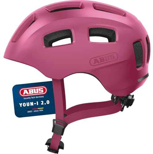 ABUS Fahrradhelm Youn-I 2.0, Mono rot, Größe M