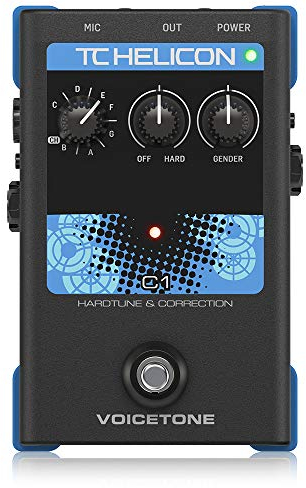 TC Helicon VOICETONE C1 Einfache 1-Tasten-Stompbox für flexible Tonhöhenkorrektur