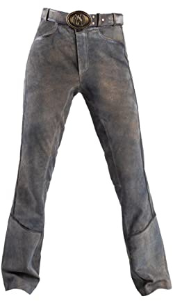 F&S Luxurious RIDINGWEAR Exklusive Reithose Lederreithose für Herren aus Ziegenleder,Passform Jodhpur (Größe 50, Grau)