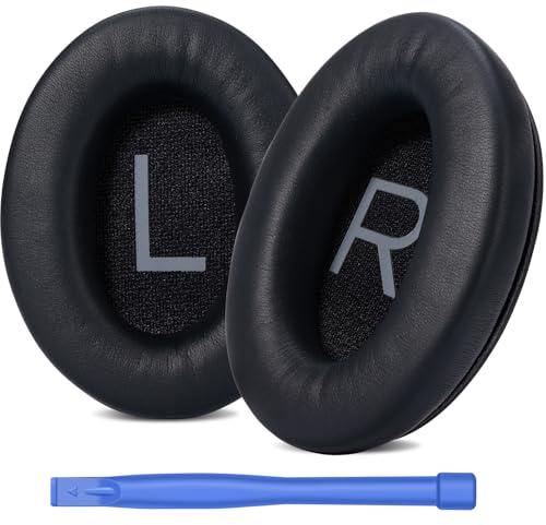 Ersatz Ohrpolster für Bose Quietcomfort 45 Kopfhörer - kompatibel mit QC45 Over-Ear Kopfhörer, Ersatz-Kissen mit weicherem Protein Leder, Geräuschisolierender Memory Foam