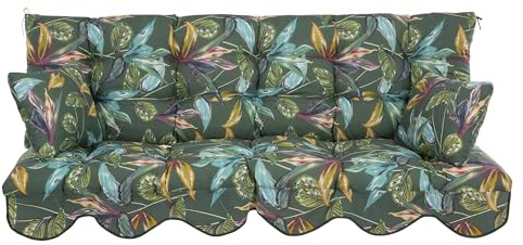 PATIO Hollywoodschaukel Auflage 170x50 cm Bora Bankauflage für Sitzfläche Rückenlehne mit Schnüren Volant vorne
