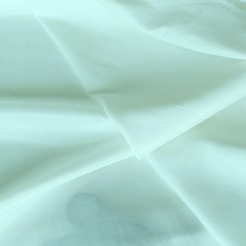 TOLKO Baumwollstoffe Sommer Batist aus 100% Baumwolle | weicher Nesselstoff als Modestoff Kleiderstoff Dekostoff | Stoffe zum Nähen Meterware Baumwolle (Mint)