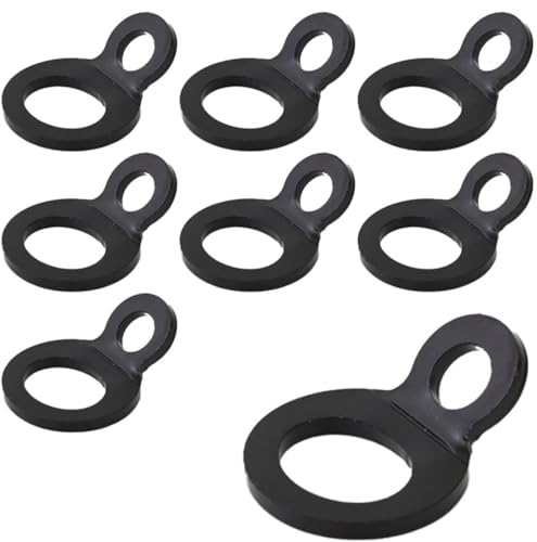 JYNXOR 8 Pezzi Ancoraggi di Ancoraggio, Anello di Ancoraggio con Anello di Ancoraggio O-Ring di Colore Nero, Ancoraggi di ancoraggio per impieghi gravosi, per Il Montaggio in Garage, Camion, rimorchio