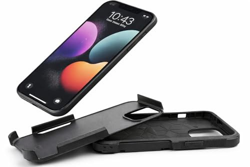Generico Custodia per iPhone 13 6,1” Cover Ibrida Antiurto in TPU e PC Antiscivolo Nero Opaco, Case Friendly, Ultra Protezione Per Schermo e Fotocamera