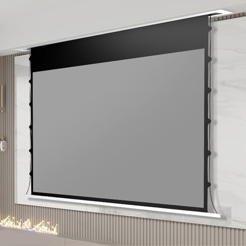 Schermo portatile motorizzato per proiettore, 150 pollici da incasso a soffitto 3D 4K schermo di proiezione elettrico, design salvaspazio per Home Theater