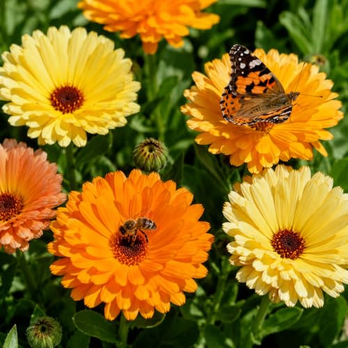 Semi di Calendula Bellezza del Pacifico Miscuglio – 400 semi Calendula Officinalis – Fiori Doppi Ornamentali Multicolore – Alta Germinazione – Ideale per Aiuole, Bordure, Orto e Vaso