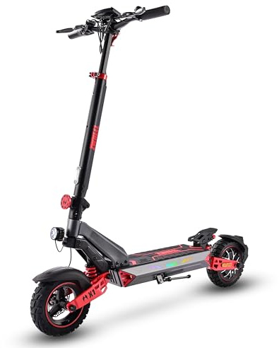 D3 10-Inch Off-Road Electric Scooter for Adults - 15A/20A/48V 55-80 KM Max Range, Dual Suspension & Disc Brake, 150Kg Max Capacity
