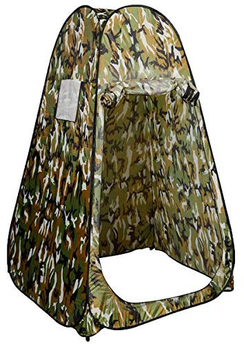 COSTWAY Tente Instantanée de Douche Pop Up Toilette Portable pour Camping, Vestiaire Pièce Unique 120 x 120 x 190 cm (Camouflage)