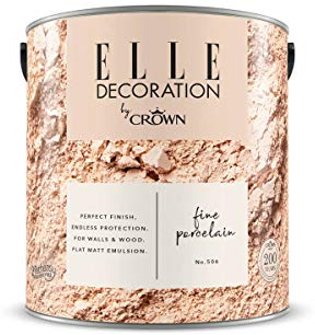 ELLE Decoration by CROWN 2.5L Flat MATT Emulsion Paint - Fine Porcelain No 506