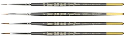 Kolinsky Premium Gold Series 4 Brushes Set