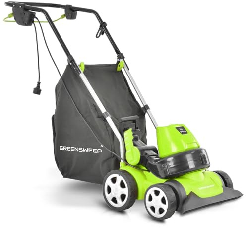 GreenSweep Vac & Blow | Compact 3 in 1 Vacuum, Blower & Mulcher for Small Yards, Artificial Lawns, Grass, Patio's & Driveways, for Upto 1,500 Sq Ft Spaces.