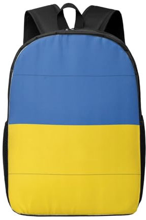 OdDdot Rucksack mit Ukraine-Aufdruck für Männer und Frauen, leicht, Büchertasche, lässiger Tagesrucksack für College, Arbeitsplatz, Reisen, Schwarz , One size