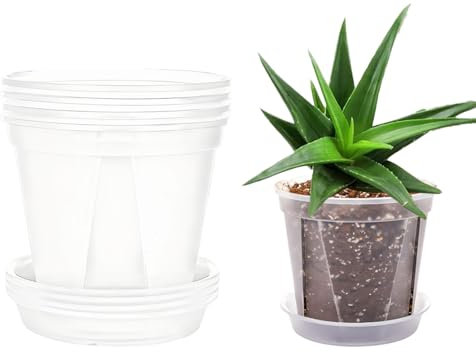 AONYIYI Pot à orchidée avec soucoupe - 14 cm