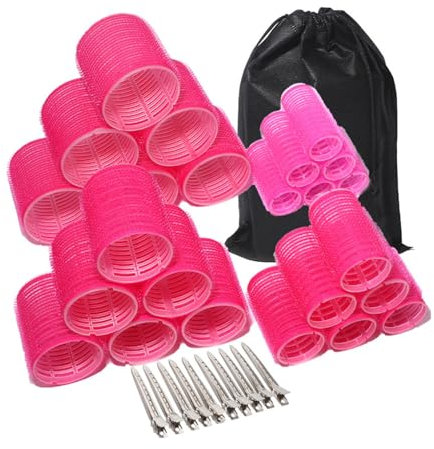 Kit arricciacapelli autoadesivo con clip in metallo per ricci naturali e volumi, uso domestico e ufficio, 6 pezzi