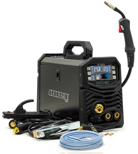 Spartus EasyMIG 210 LED – Soldadora MIG MAG 200 A – Synergie Inverter 3 en 1 – Alambre de llenado (sin gas), WIG Lift, MMA – 230 V IGBT – Inductancia & VRD – Máquina de soldar Solo Sin Accesorios