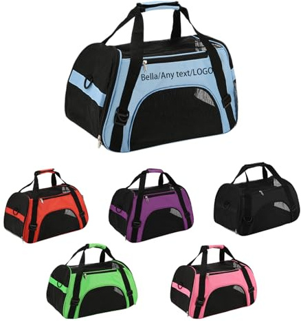 Personalizzata Borsa per il Trasporto del Gatto Cane, Pieghevole, Morbido e Traspirante, Borsa Ripiegabile Viaggio Sull' Aereo (6 colori tra cui scegliere, M)