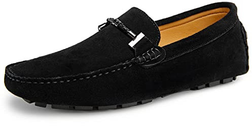 Go Tour New Mens Casual Loafers Moccasins Slip On Driving Shoes Black 11.5/47