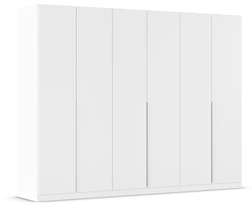 Rauch Möbel Alabama, Kleiderschrank für Schlafzimmer, Kinderzimmer, Wohnzimmer, Garderobe, Flur, 6-türig, mit Zubehör Basic, Farbe Weiß, Breite 271 cm
