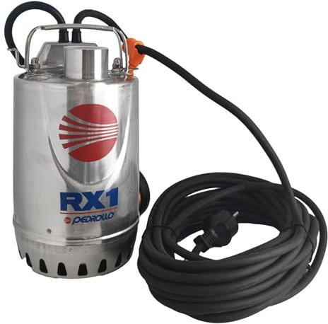 Bomba de elevación de aguas lluviales sumergible de acero inoxidable monofásico 220 V – 0,25 kW – 140 L/min