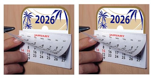 Mini Stick-on Calendar - Monthly Peel and Stick Calender for Car,Truck, Laptop, Fridge, Home, Auto, Office.