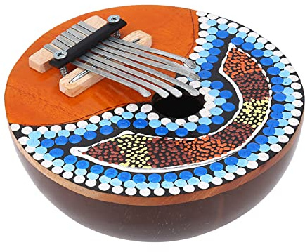 Kalimba 7 Key Thumb Piano Tuneable Coconut Shell Portable Finger Thumb Piano Musical Instrument Portable Finger Piano,Reduce Stress, Gift