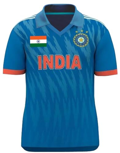 LTG PRO Cricket T-Shirt Sports Jersey – Men Women Unisex Short Sleeve Cricket Shirt for Australia India Pakistan England Afghanistan Sri Lanka – Breathable Sportswear (India (Large))