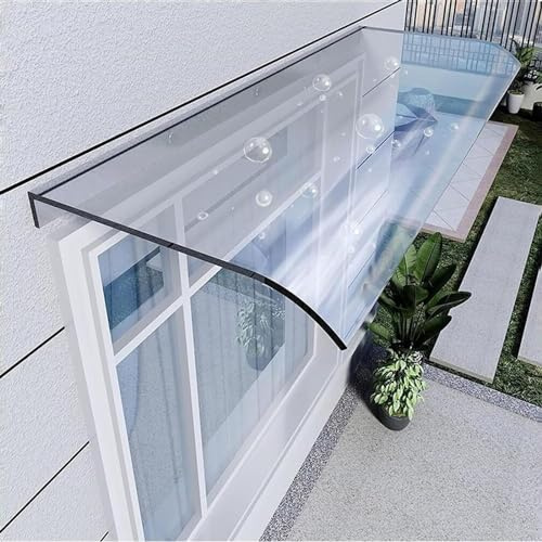 Window Awning, Door Canopy, Modern Polycarbonate Cover, Front Door Awning UV Rain Snow Sunlight Protection, Weather-Resistant Awnings, for Outdoor Patio-Facade installation-40x60cm/16x24in