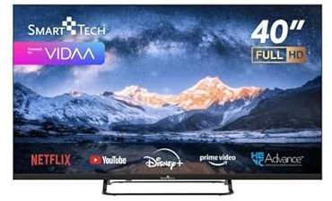 Smart Tech TV LED FHD 40' (101 cm) 40FV02V Smart TV VIDAA - Molotov, Netflix, Prime Video, Disney+, Youtube, Plex 3xHDMI - 2xUSB - Mode Hotel-2024